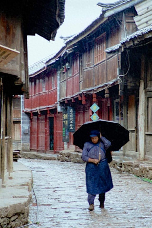 老城记忆，1998年的云南丽江古城，那时候还没有人山人海的游客